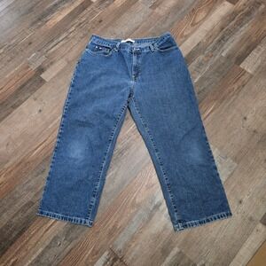 Tommy Hilfiger Jeans Womens 14 Blue Denim Straight Leg Mid Rise 100% Cotton Vtg